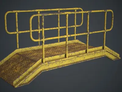 Industrial Metal Platform 1 PBR Game Ready Low-poly 3D model