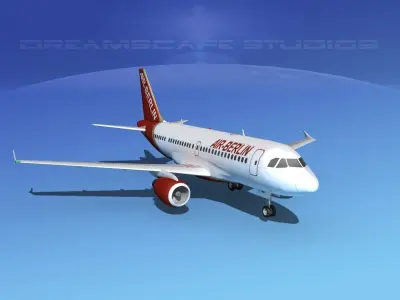 Airbus A319 Air Berlin 3D model