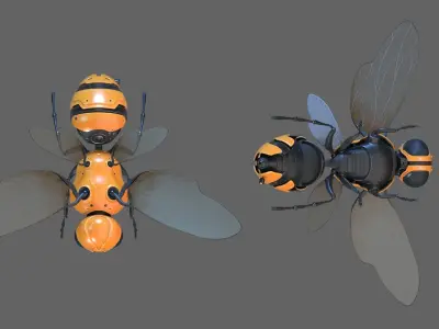 3d model of the cyberpunk Wasp 3D model