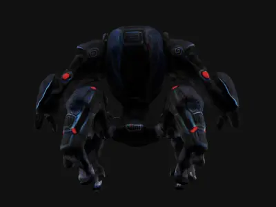 Sci-fi robot Free low-poly 3D model