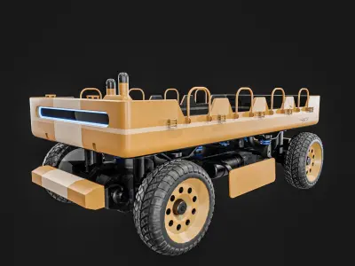 Sci-Fi Transport Vehicle Low-poly 3D model