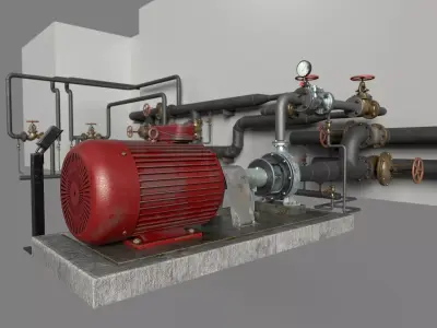 Pumping station 3D model