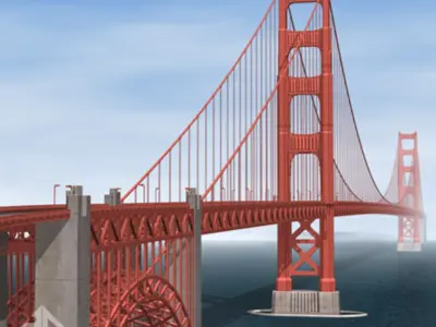 Golden Gate Bridge V3 Deluxe 3D model