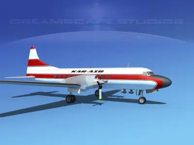 Convair CV-580 Kar-Air 3D model