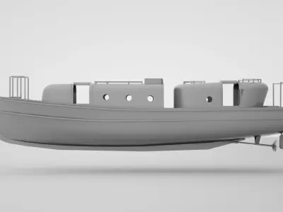 Lifeboat - Type 8 - World War 2 Warship 3D model