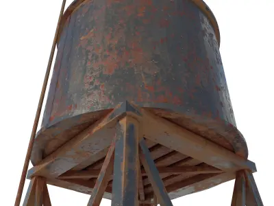 Water Tank Low-poly 3D model