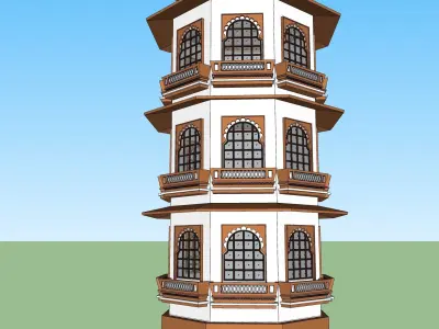indian minar tower 3d modal 3D model