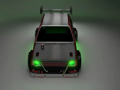 maruti 800 modfied Free low-poly 3D model