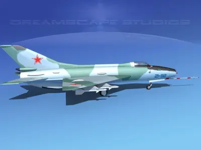 MIG-21 Fishbed V04 3D model