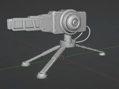 Sci-fi turret 3D model