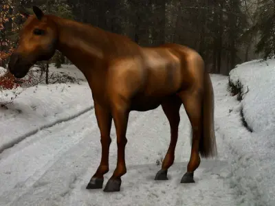 LowPoly Horse - Horse3 Low-poly 3D model