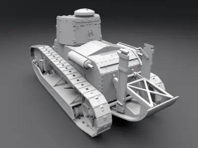 Fiat 3000 scale model 3D print model