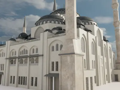 Camlica Camii Mosque 3D Model 3D model