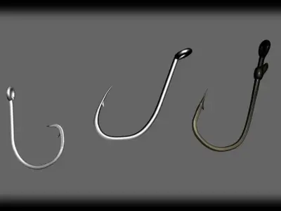 FishHooks pair of hooks 3D model