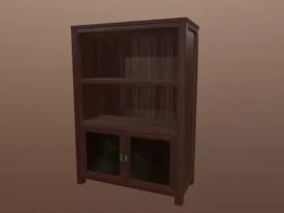 Pacifica Inspired Bookshelf Free low-poly 3D model