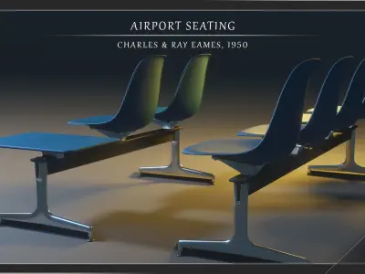 Airport Seatings Chairs - 006 Free 3D model