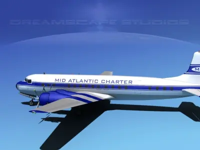 Douglas DC-7C Atlantic Charter 3D model