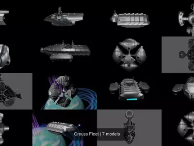 Creuss Fleet 3D Model Pack