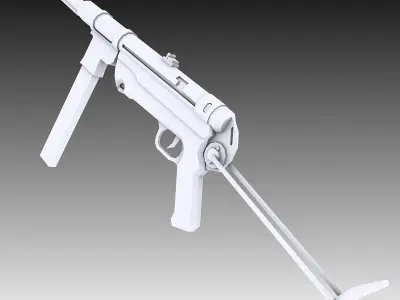 MP40 3d Model machine gun 3D model