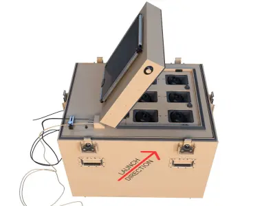 AeroVironment Multi-Pack Launcher and Switchblade 300 drone 3D model