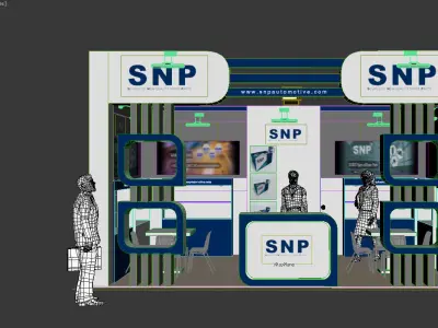 Exhibition Stand - ST0037 3D model
