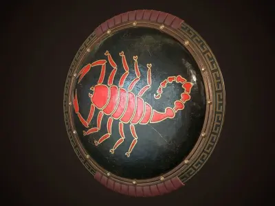 Hoplite Shield Scorpion  Low-poly 3D model