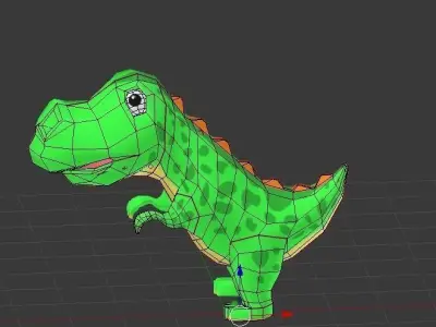 Dino Cartoon Low-poly 3D model