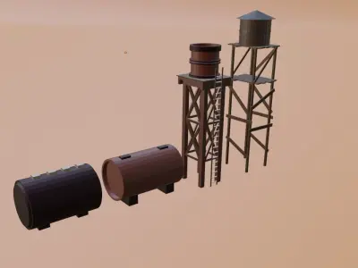  Western Village Packet 3D model