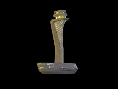 ISTANBUL AIRPORT - AIR TRAFFIC CONTROL TOWER 3D model