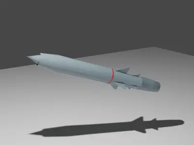 Missile Brahmos 3D model