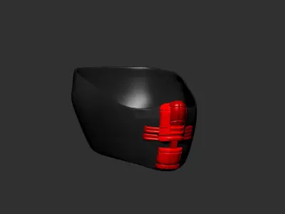 gas mask helmet scifi high poly sculpt 3d printable  3D model 7