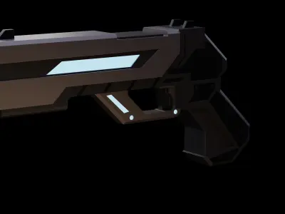 Sci FI pistol Free 3D model