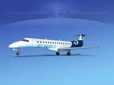 Embraer ERJ-140 Jet World Connection 3D model