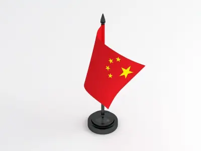 Table Flag China 3D model