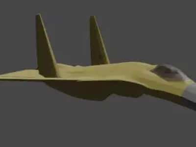 su-35 fighter jet flying in sky 3D model