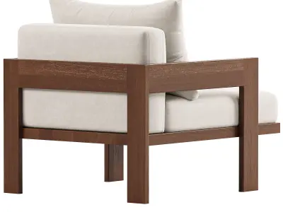 Alison Iroko Outdoor chair 3D model