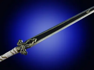 Weapon fantasy anime longsword sword Low-poly 3D model