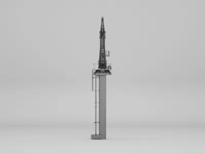 Naval Winch Crane - World War 2 Warship 3D model