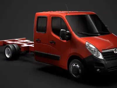 Vauxhall Movano CrewCab DW E30 Chassis 2014 3D model