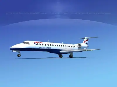 Embraer ERJ-145 British Airways 3D model