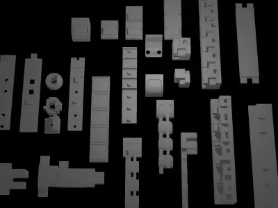 Greebles Pack - 25 itens 3D model