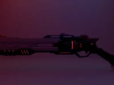 Sci-Fi revolver 3D model