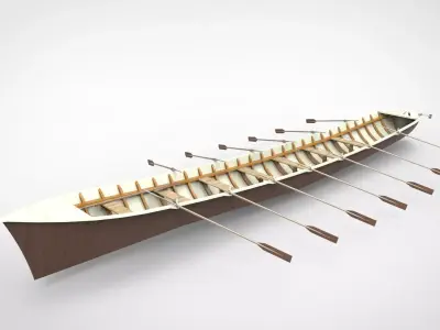 Iban longboat 3D model