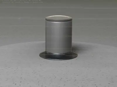 Galvanized Light-Column -4- Street-Light 9 Low-poly 3D model