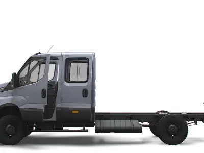 Iveco Daily Doka 4x4 HQ Interior 2017 3D model