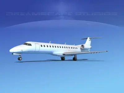 Embraer ERJ-140 Unmarked 1 3D model