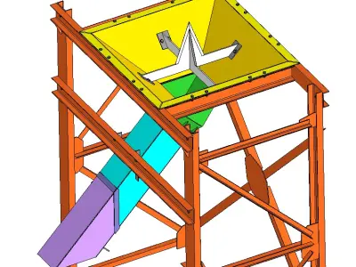 Big-Bag wrecker with hopper 3D model