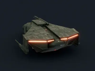 Futuristic Sci-Fi AirForce Helicopter Space Ship 3D model