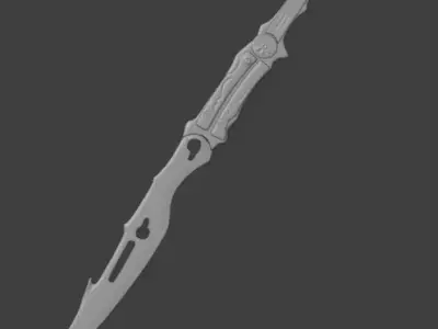 Fi nal sword made in blender 3D model