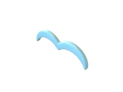 Line Seagull Symbol v1 002 Low-poly 3D model